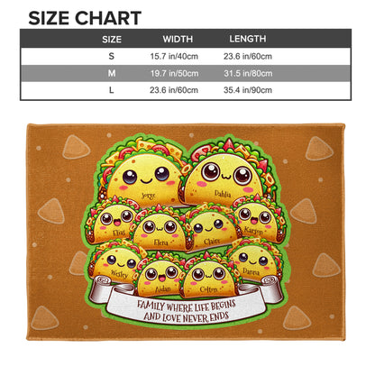 Family Where Life Begins And Love Never Ends Taco Design