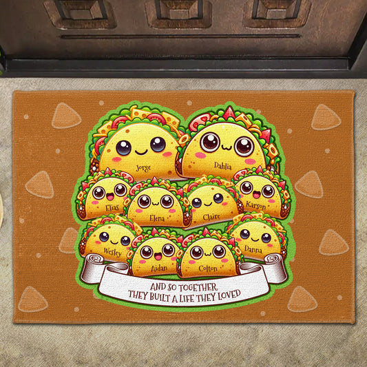 And So Together They Built A Life They Loved Taco Design - Personalized Custom Doormat - FAM280_DRM