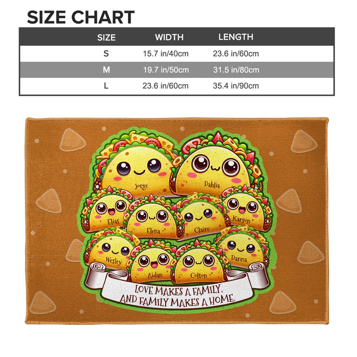 Love Makes A Family Tacos Design