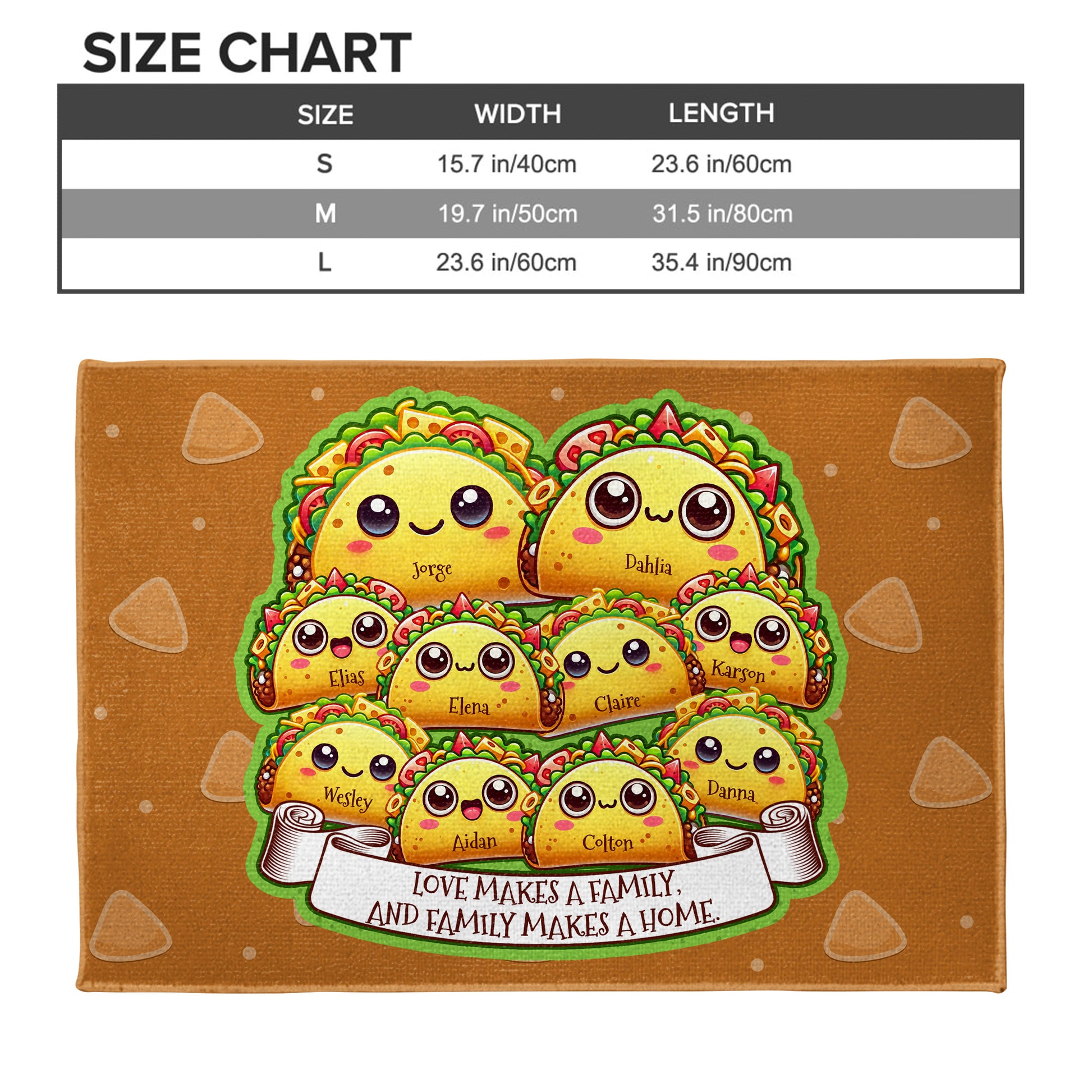 Love Makes A Family Tacos Design