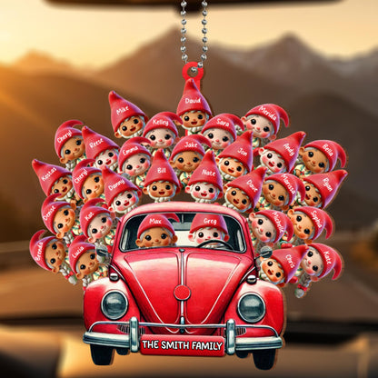 Family Car Journey With Personalized Figures