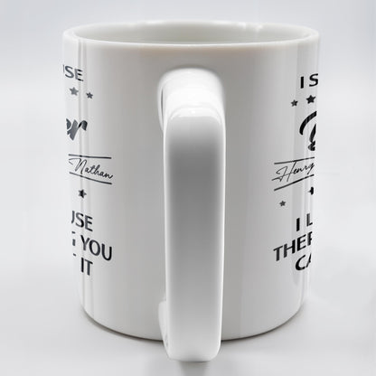 Smile And Laugh Brother Quote With Linked Hands Design - Personalized Custom Coffee Mug - FAM288_MG
