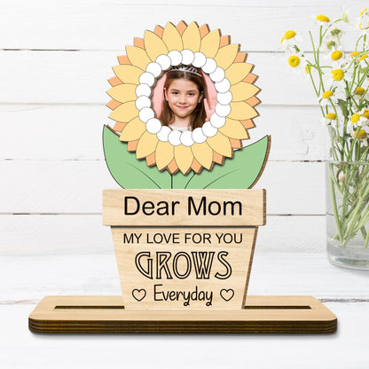 Dear Mom My Love Grows Everyday Flower Plaque