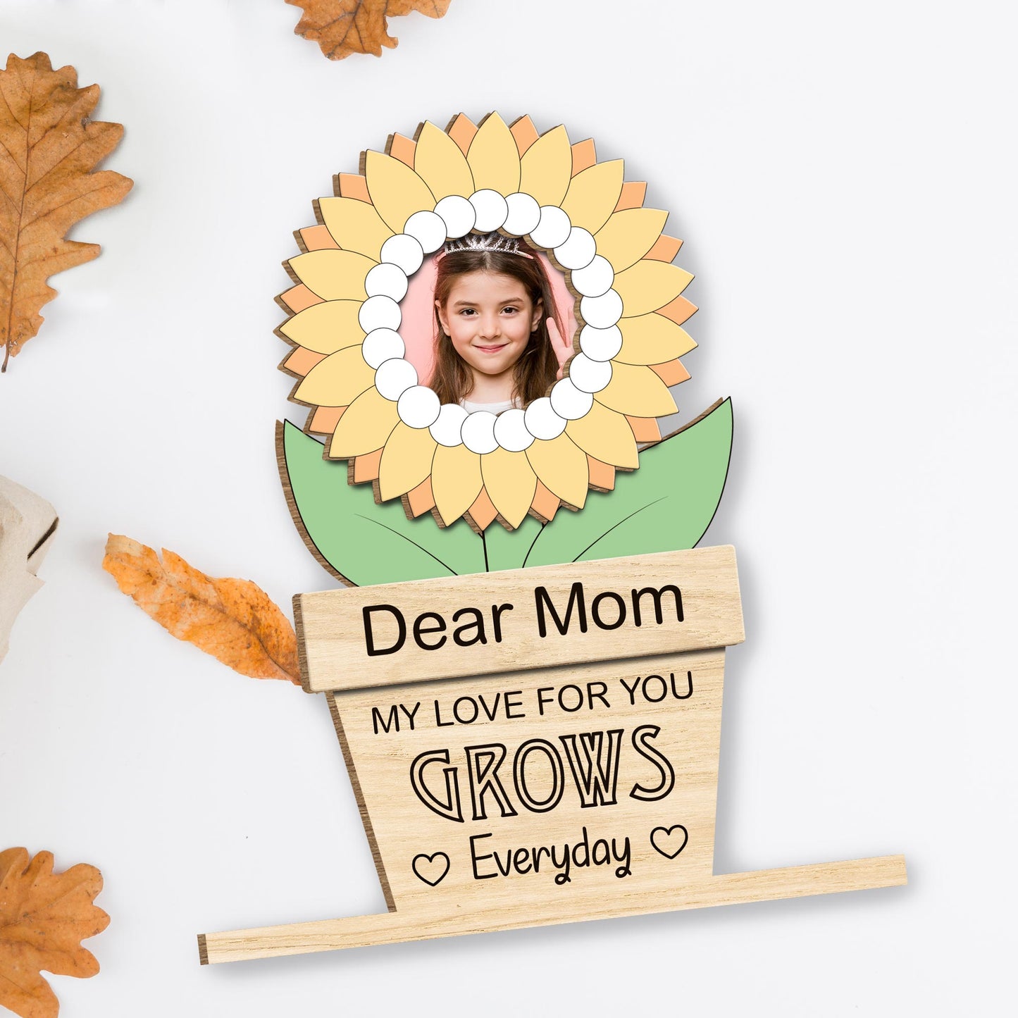 Dear Mom My Love Grows Everyday Flower Plaque