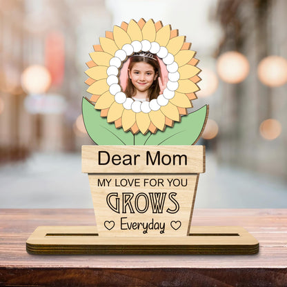 Dear Mom My Love Grows Everyday Flower Plaque