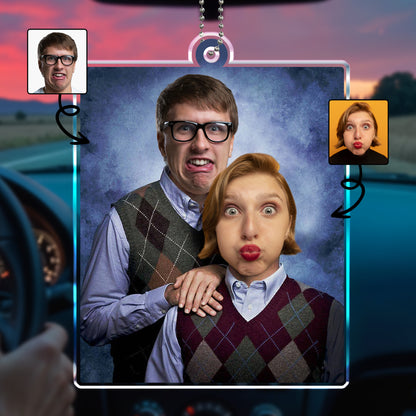 To the Funniest Couple We Know, Ornament with Funny Faces