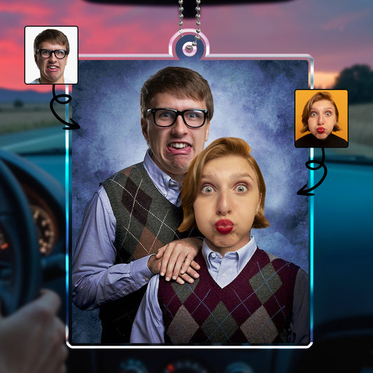 To the Funniest Couple We Know, Ornament with Funny Faces