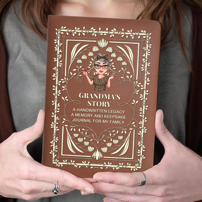 Grandma's Story Keepsake Family Journal With Floral Patterns