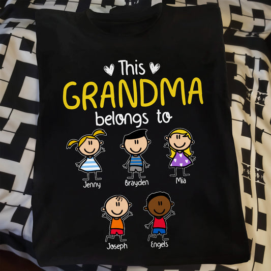 This Grandpa Belong To Cartoon Children - Personalized Custom Unisex T-shirt, Hoodie - FAM294_BBAS