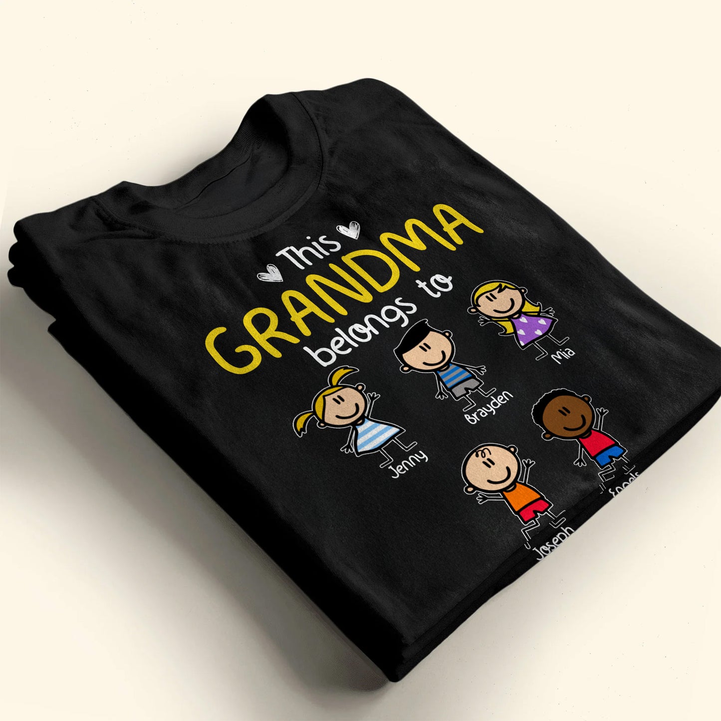 This Grandpa Belong To Cartoon Children - Personalized Custom Unisex T-shirt, Hoodie - FAM294_BBAS