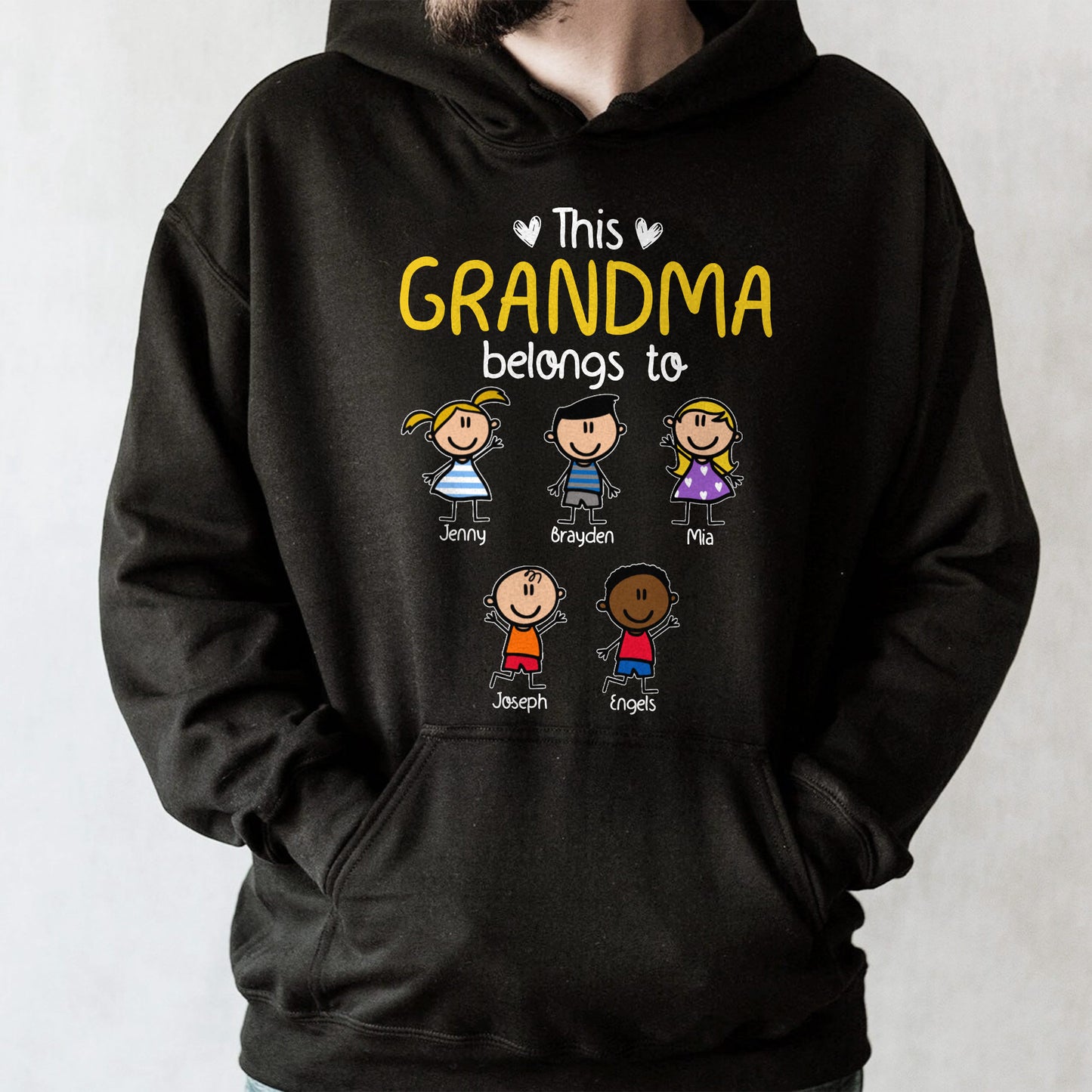 This Grandpa Belong To Cartoon Children - Personalized Custom Unisex T-shirt, Hoodie - FAM294_BBAS