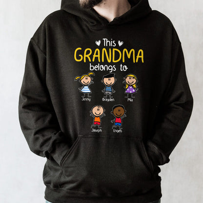 This Grandpa Belong To Cartoon Children - Personalized Custom Unisex T-shirt, Hoodie - FAM294_BBAS
