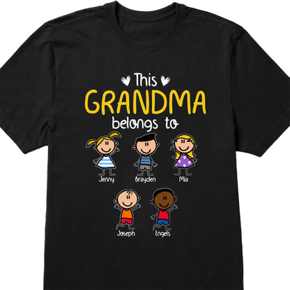 This Grandpa Belong To Cartoon Children - Personalized Custom Unisex T-shirt, Hoodie - FAM294_BBAS