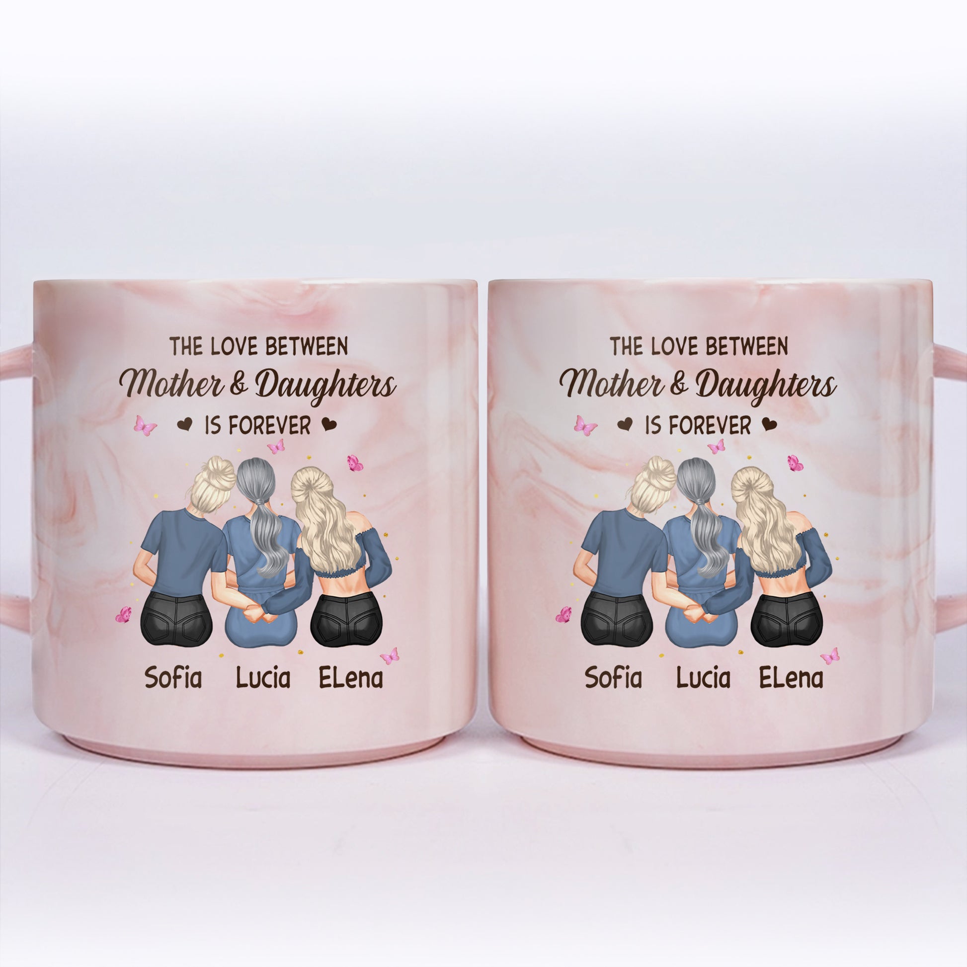 Love Between Mother And Daughters Forever Hearts And Butterflies