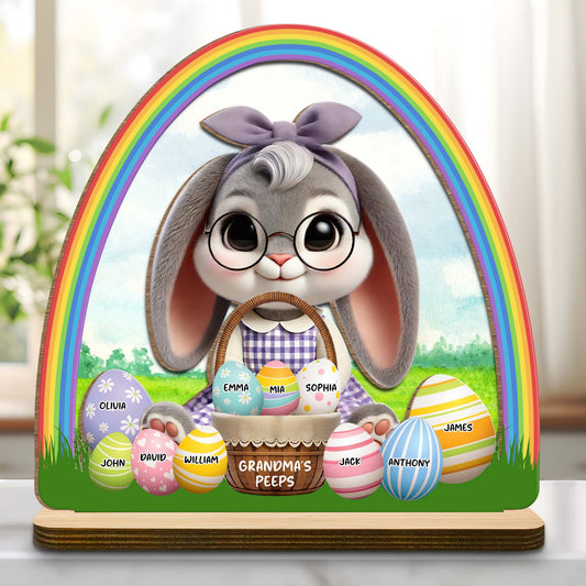 Grandma's Peeps With Bunny And Rainbow Eggs