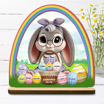 Grandma's Peeps With Bunny And Rainbow Eggs