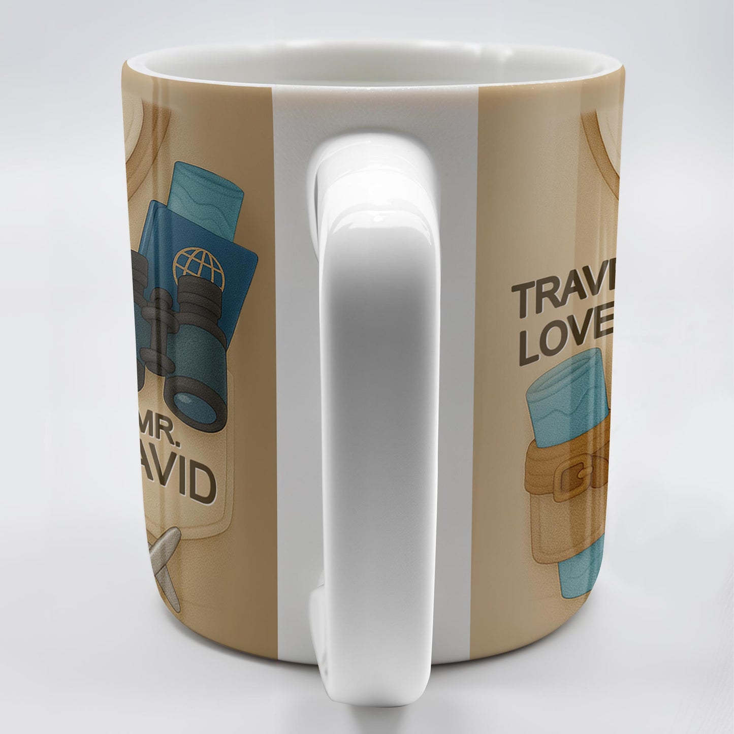 Travel Lover, Shirt, Tie, Binoculars, Map, Airplane