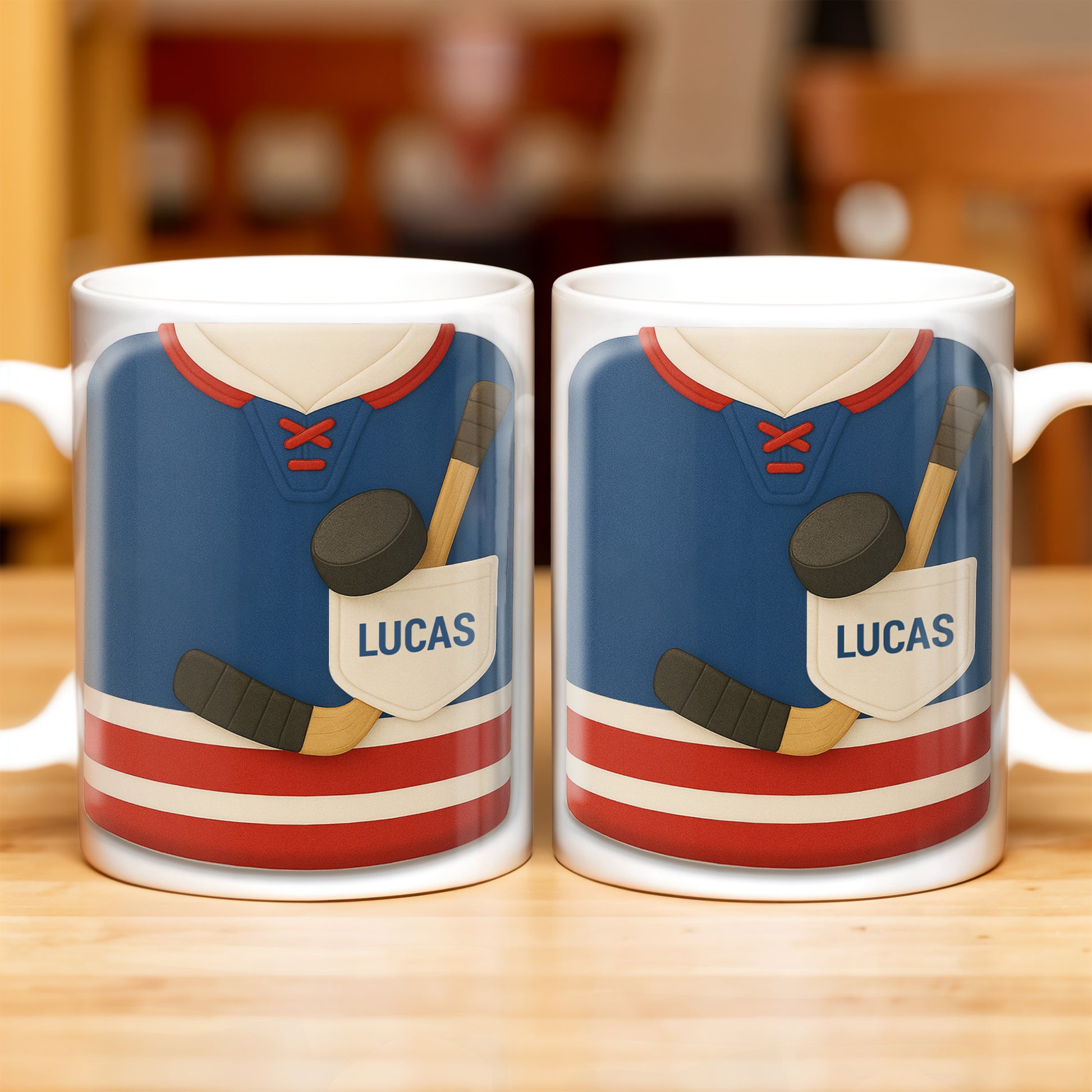 Customize Your Hockey Jersey Mug With Your Name, Hockey Gear