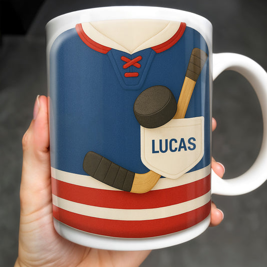 Customize Your Hockey Jersey Mug With Your Name, Hockey Gear