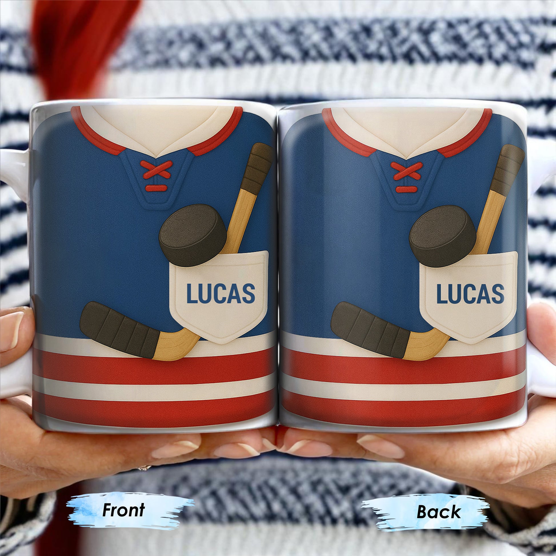 Customize Your Hockey Jersey Mug With Your Name, Hockey Gear