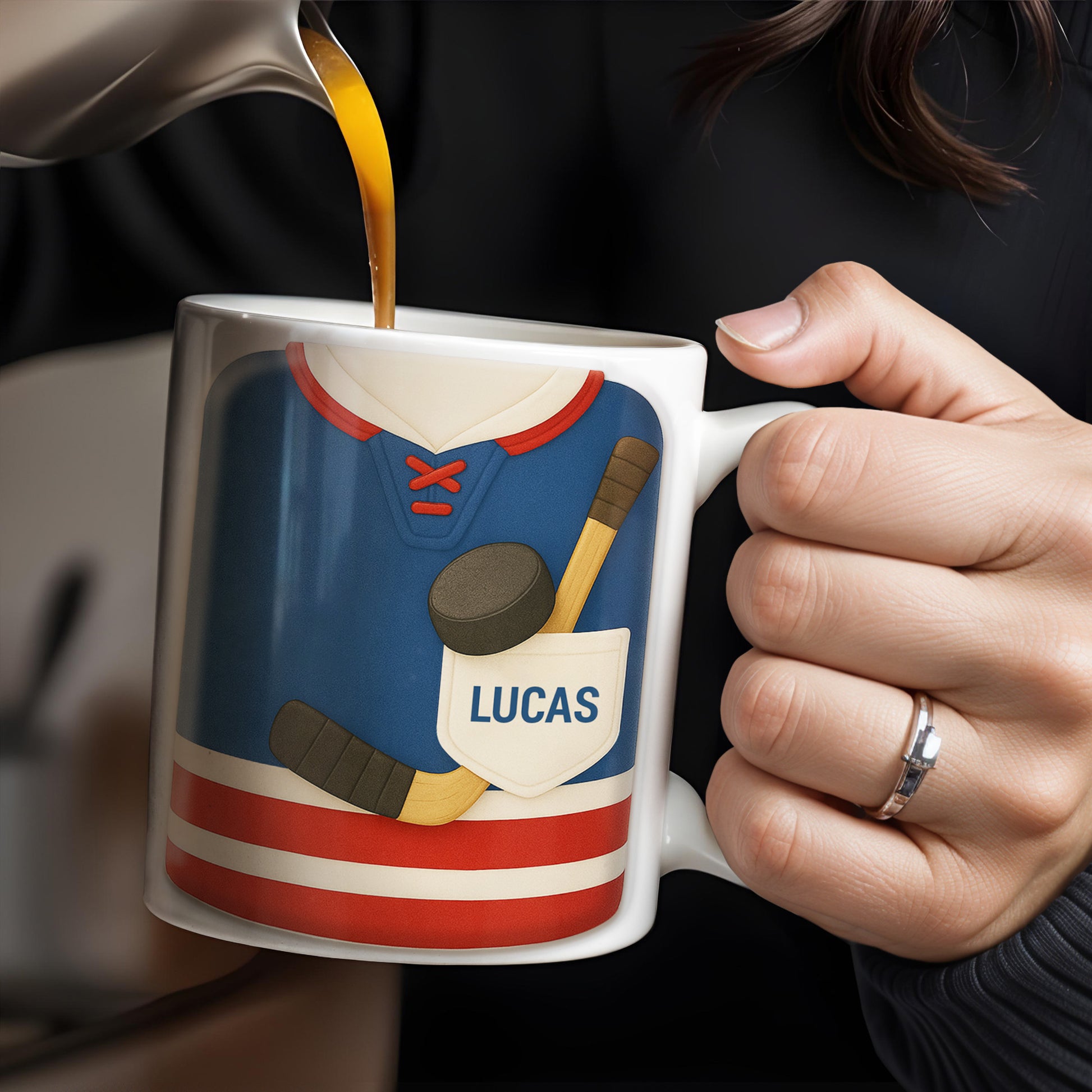 Customize Your Hockey Jersey Mug With Your Name, Hockey Gear