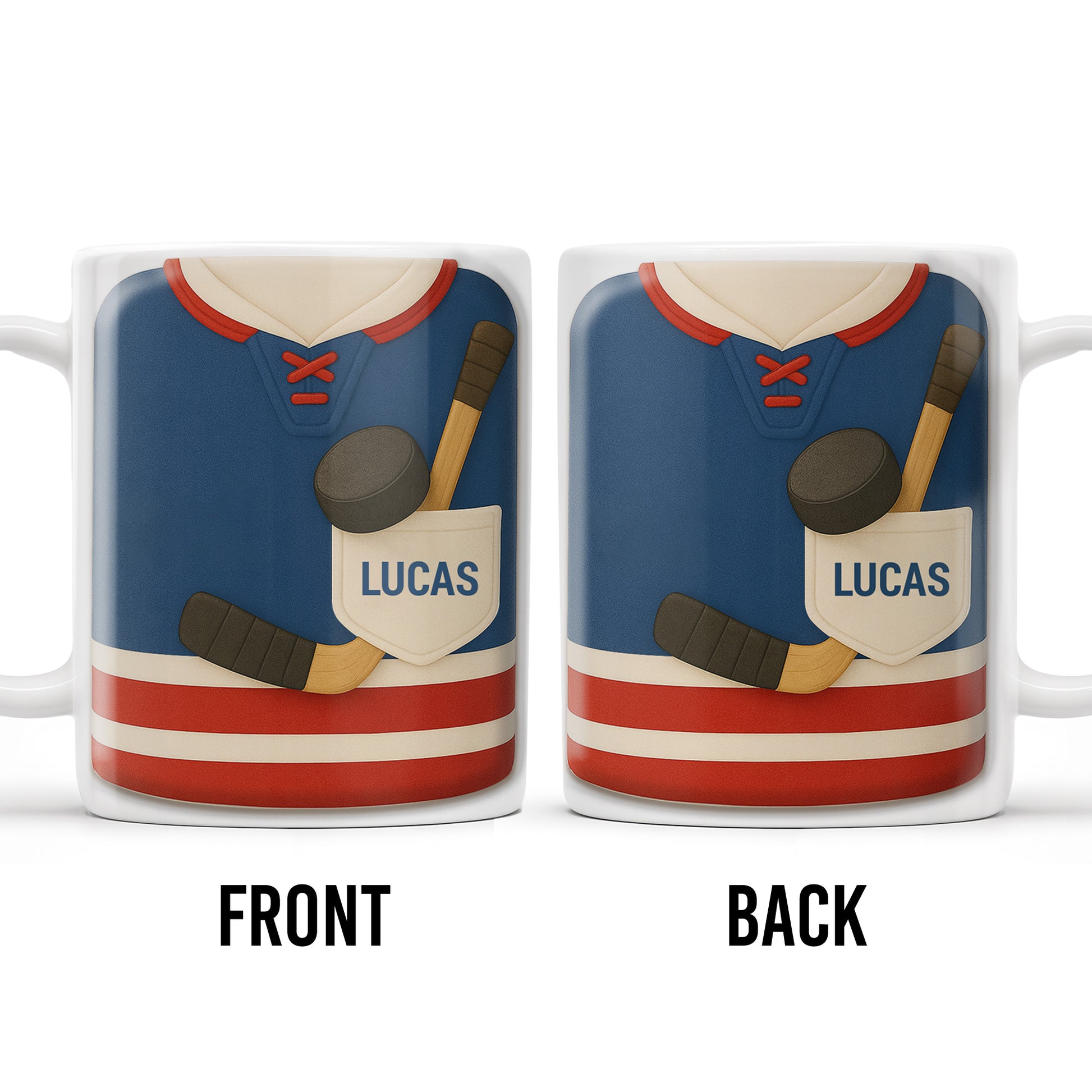Customize Your Hockey Jersey Mug With Your Name, Hockey Gear