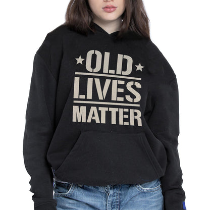 Old Lives Matter, Text and Stars Design