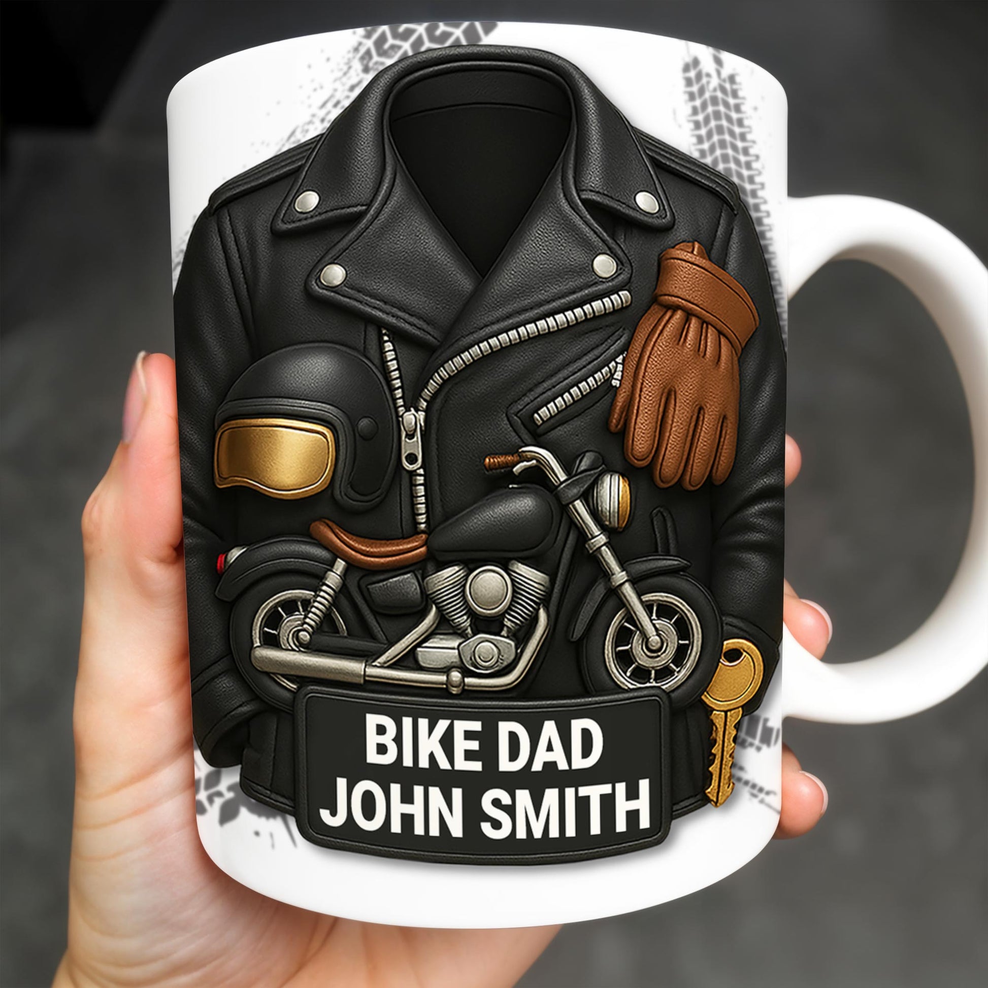 Bike Dad, Motorcycle and Leather Jacket