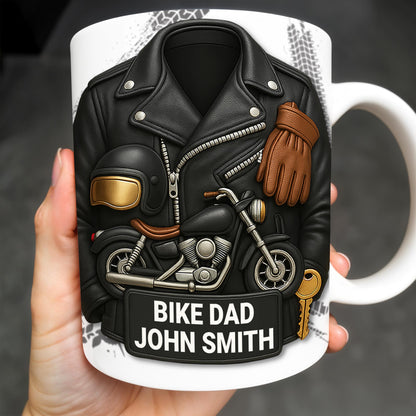 Bike Dad, Motorcycle and Leather Jacket