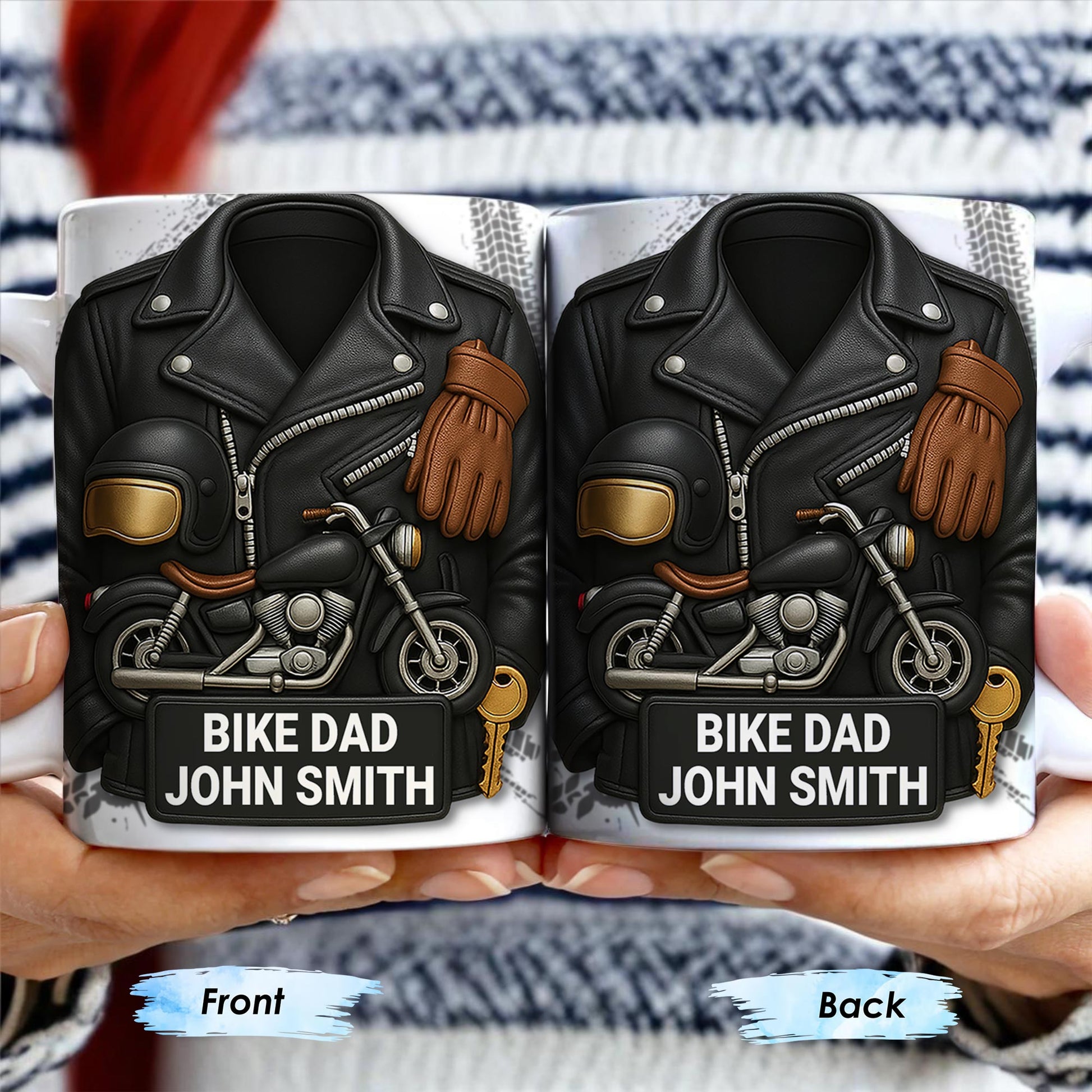 Bike Dad, Motorcycle and Leather Jacket