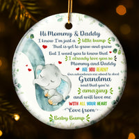 Hi Mommy & Daddy Love From Baby Bump With Elephant