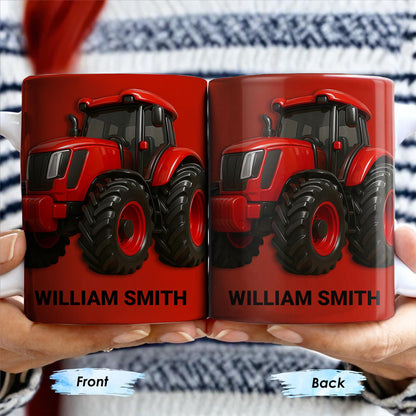 Red Tractor Custom Coffee Mug