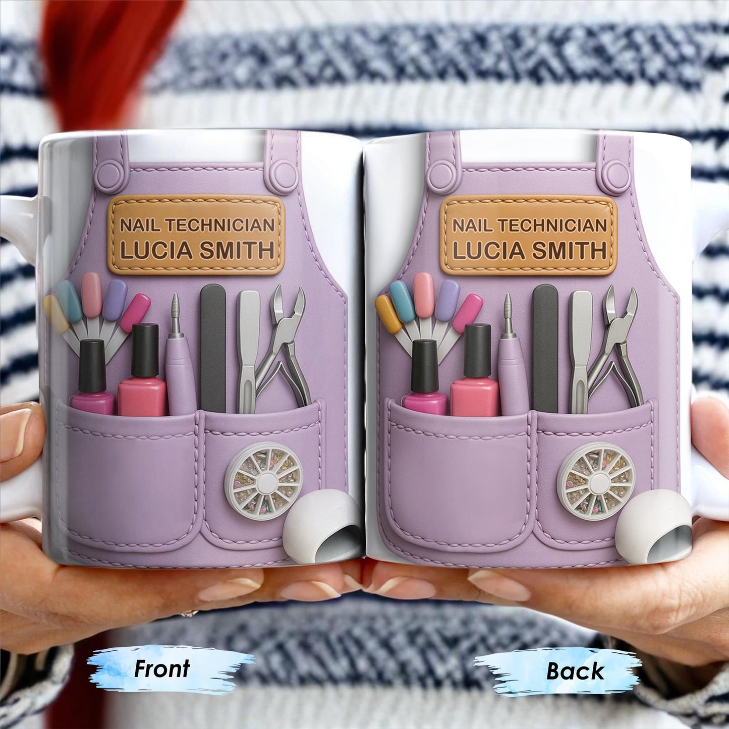 Nail Technician Essentials, Nail Polish And Tools - Personalized Custom Coffee Mug - FAM339_MG