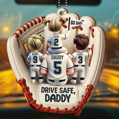 Drive Safe Daddy Baseball Glove and Uniform Ornament
