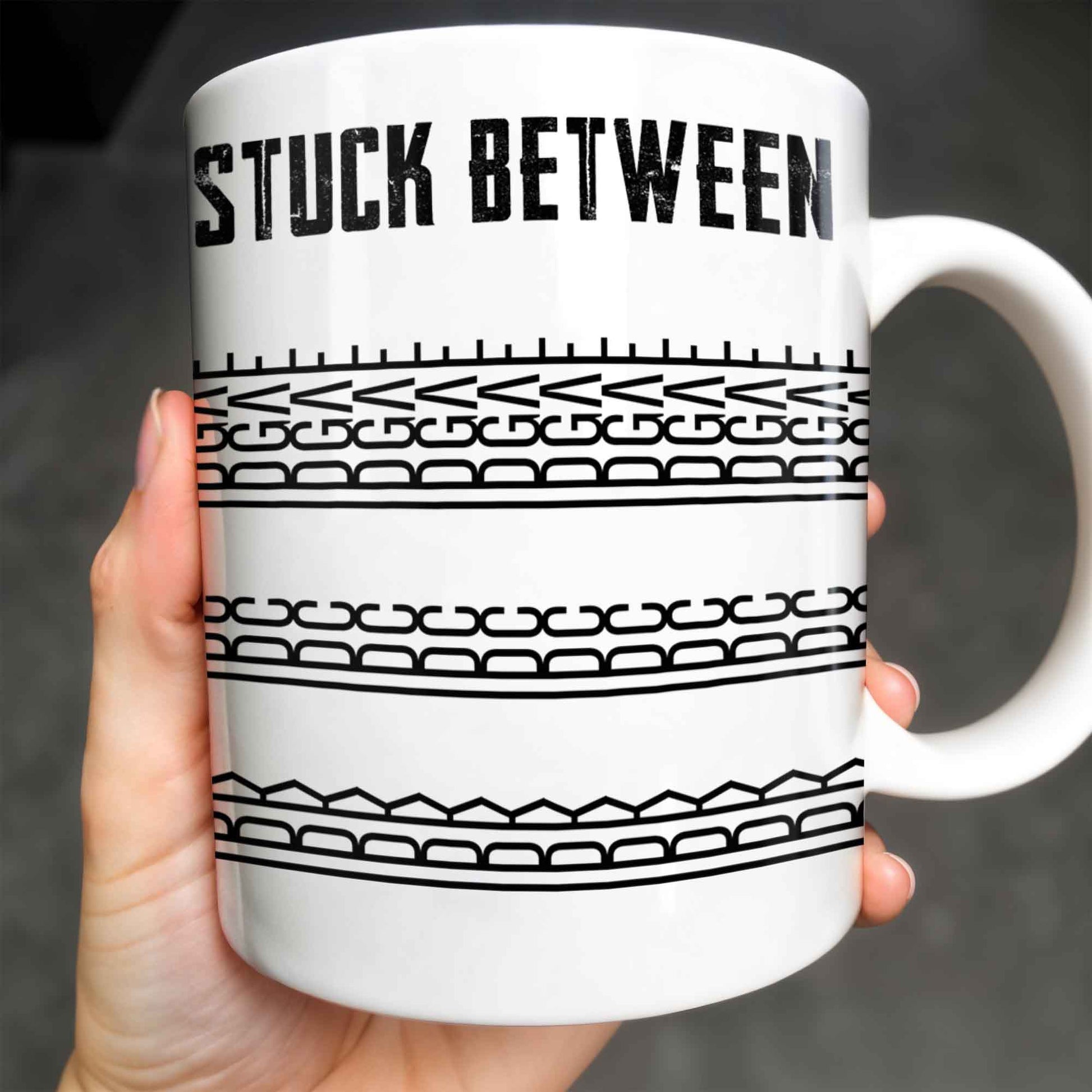 Stuck Between With Chain Link Patterns