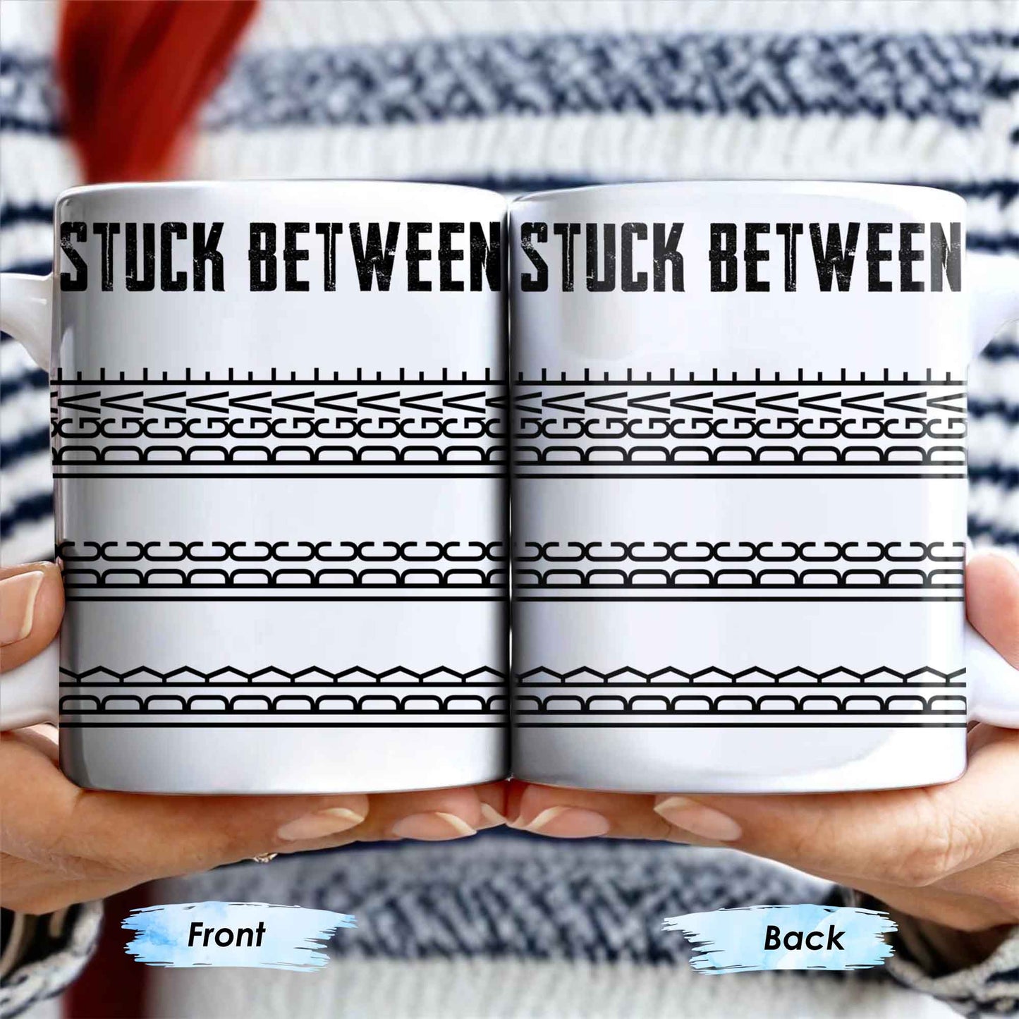Stuck Between With Chain Link Patterns
