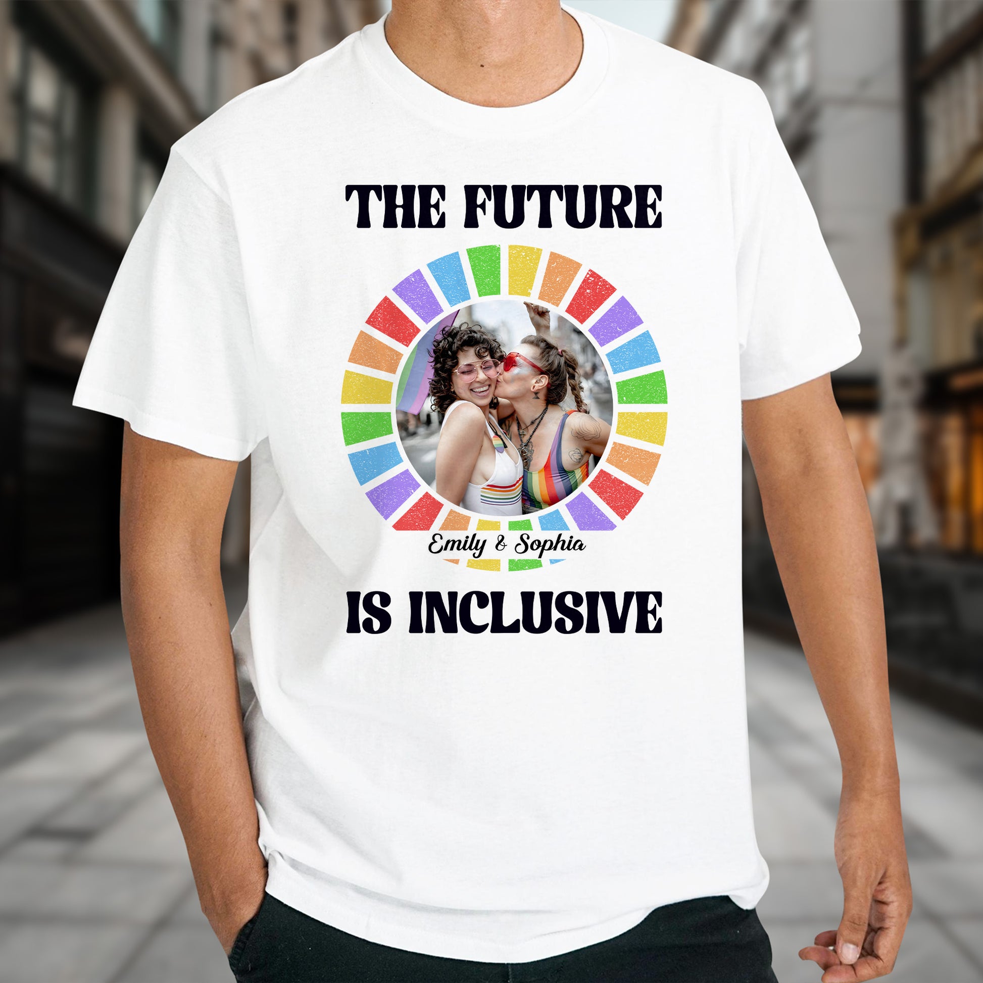The Future Is Inclusive Rainbow Couple Design