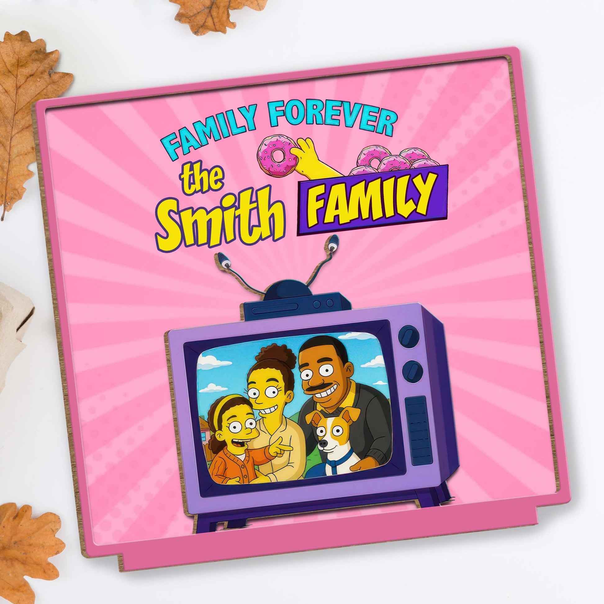 Family Forever With Television And Dog