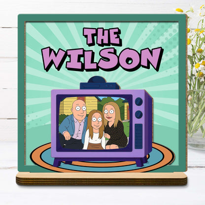 The Wilson, Cartoon Family On Vintage Television