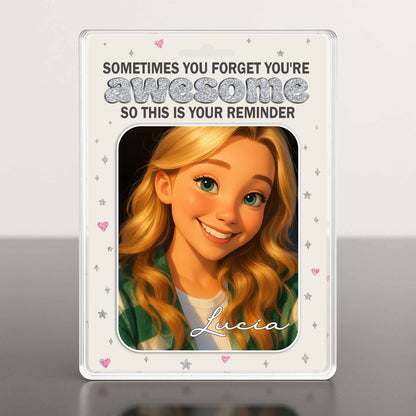 Sometimes You Forget You're Awesome, Animated Girl Portrait