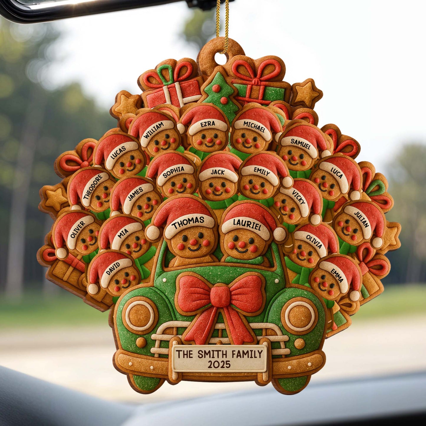 Celebrate Your Family's Holiday With Custom Van And Bears Ornament
