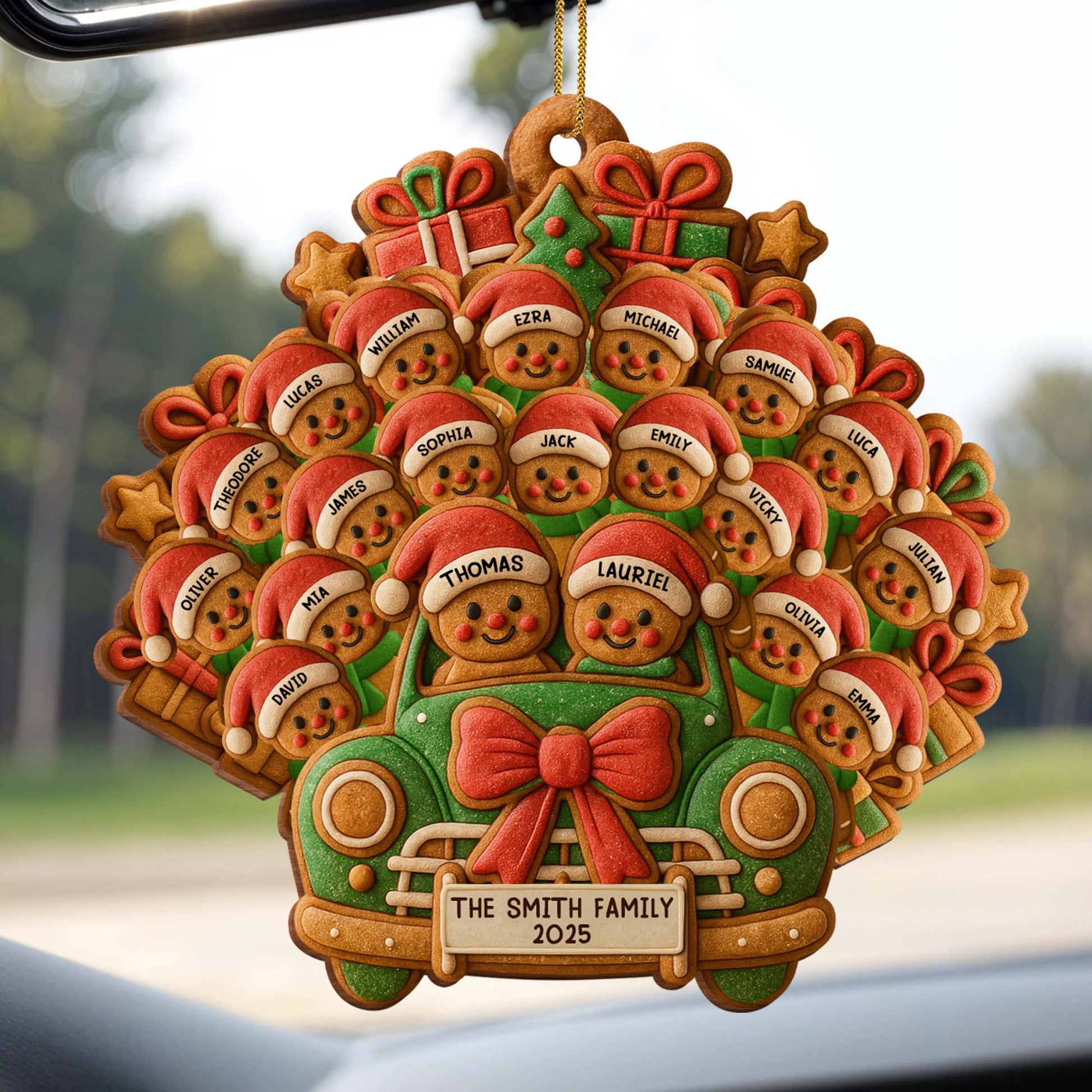 Celebrate Your Family's Holiday With Custom Van And Bears Ornament