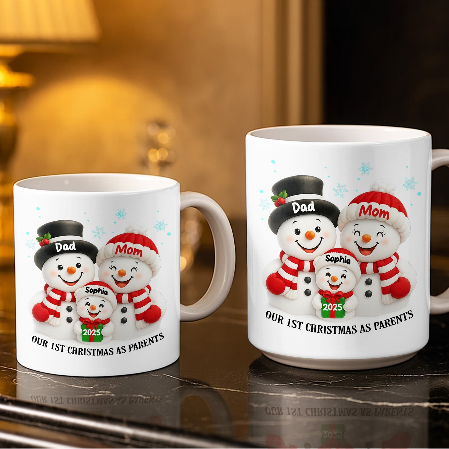 Our 1st Christmas As Parents Snowmen Family