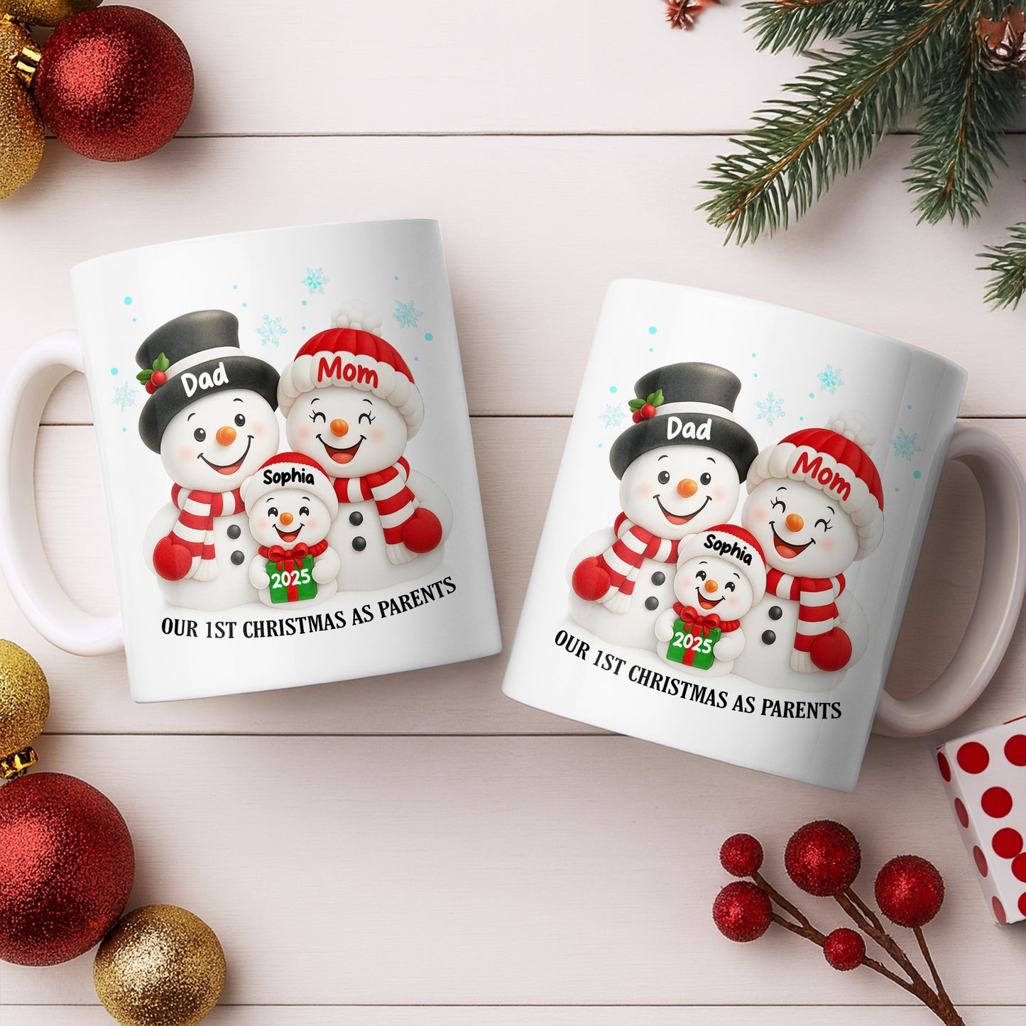 Our 1st Christmas As Parents Snowmen Family