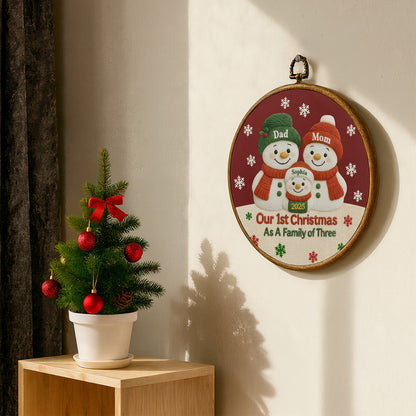 Our 1st Christmas As A Family of Three, Snowmen and Snowflakes