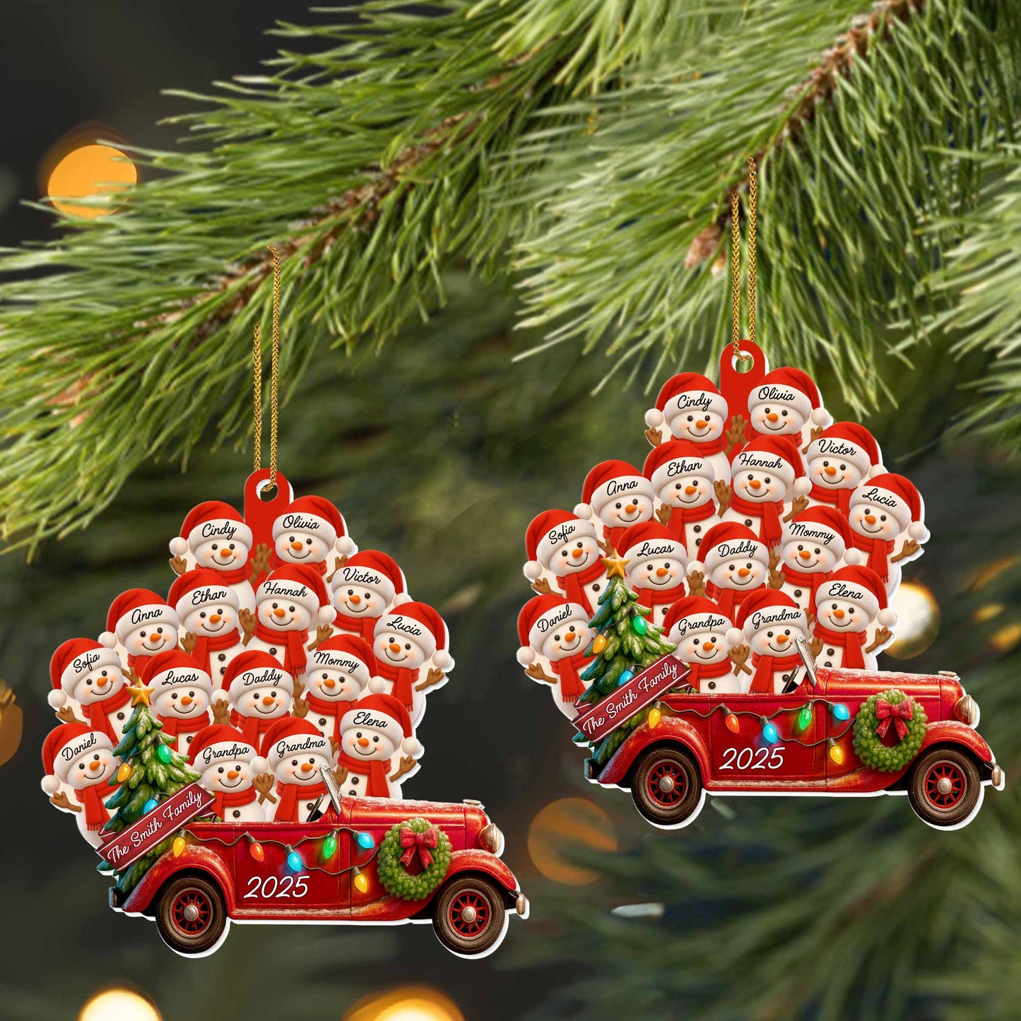 To The Family, Santa Hats And Vintage Car