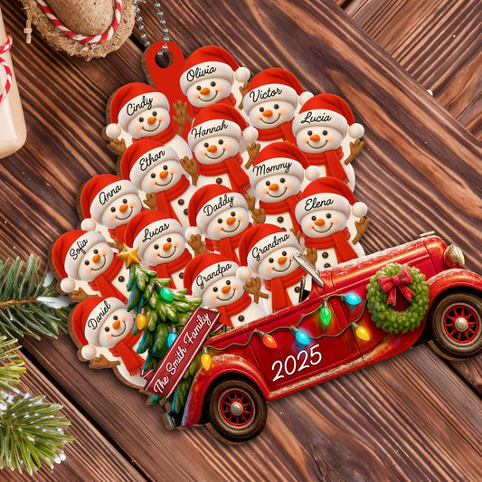 The Smith Family Vintage Car Christmas Ornament