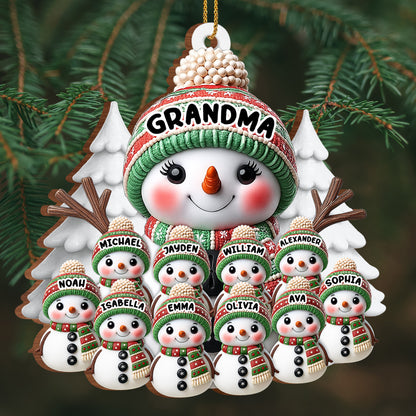 Crea una cálida decoración navideña con un muñeco de nieve: adorno de madera personalizado con forma personalizada - FAM446_WDO