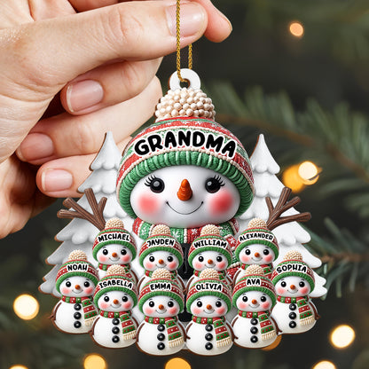 Crea una cálida decoración navideña con un muñeco de nieve: adorno de madera personalizado con forma personalizada - FAM446_WDO