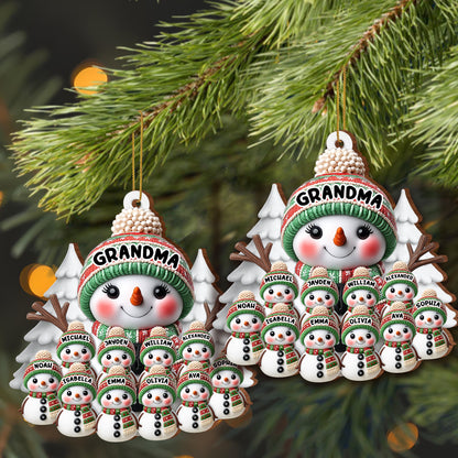 Crea una cálida decoración navideña con un muñeco de nieve: adorno de madera personalizado con forma personalizada - FAM446_WDO